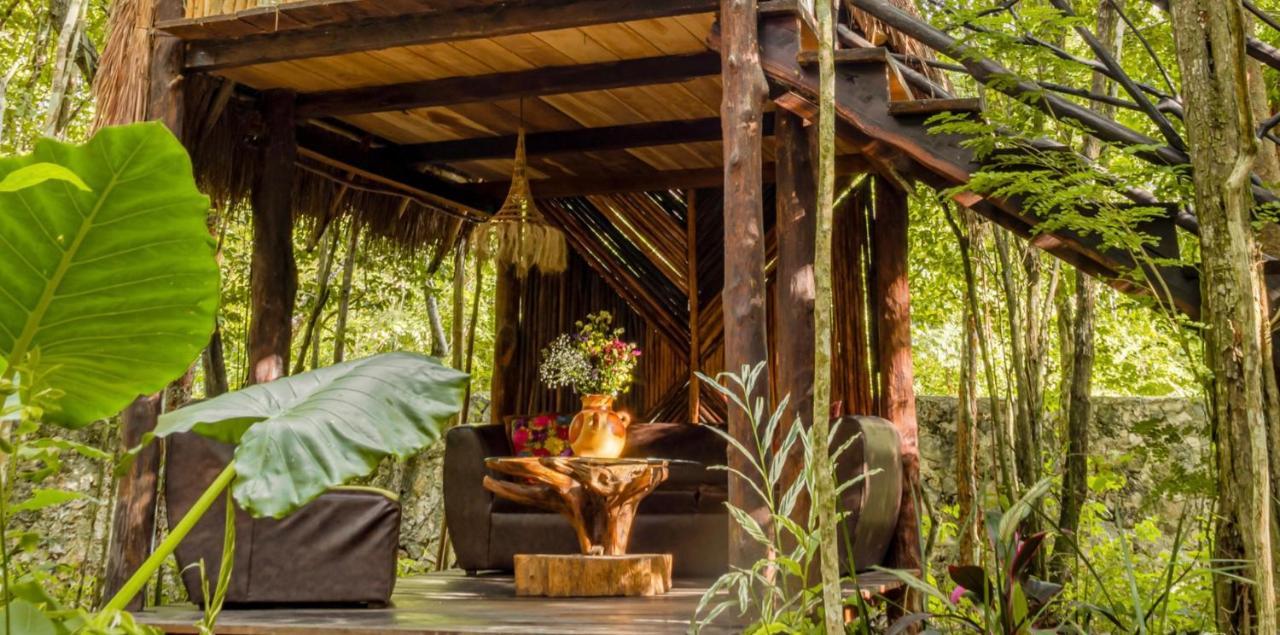 Madre Tierra Eco Habitat Guest House Puerto Morelos Bagian luar foto