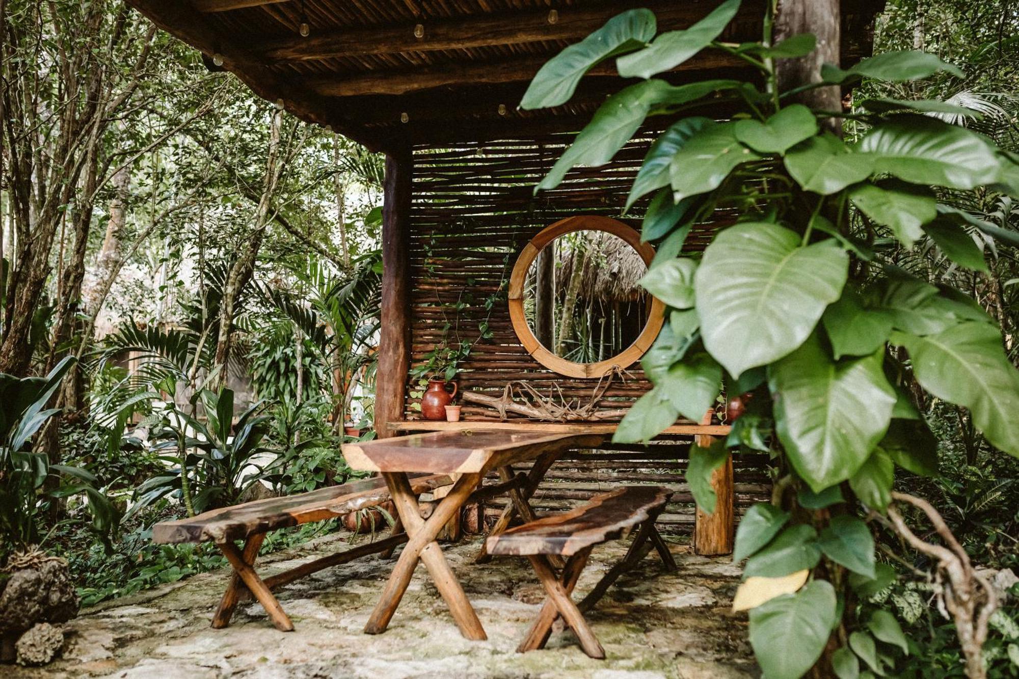 Madre Tierra Eco Habitat Guest House Puerto Morelos Bagian luar foto